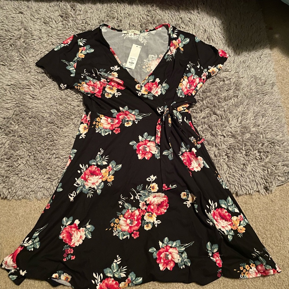 Fake wrap dress